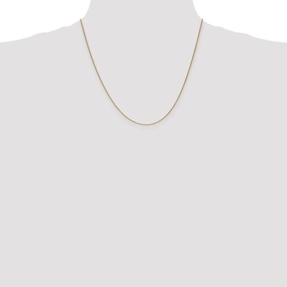 0.8mm 10k Yellow Gold Solid Spiga Chain Necklace, 20 Inch - Picture 2 of 8